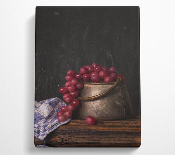  A Canvas Print of Crimson Grapes In A Pot Canvas Art