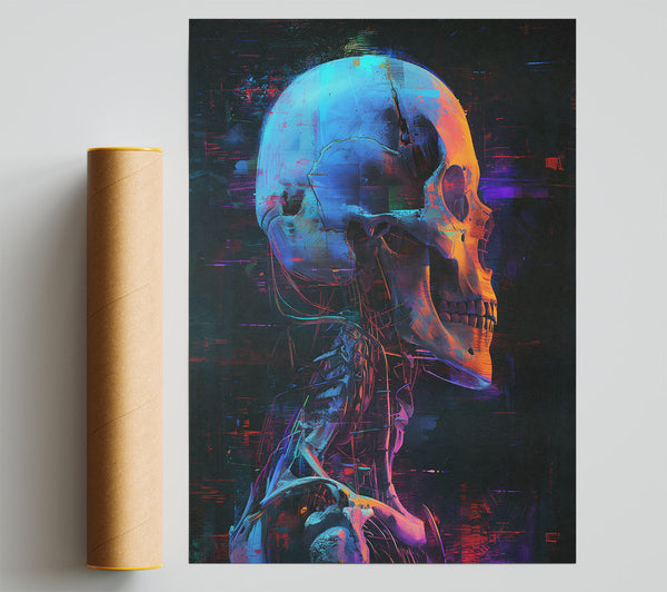 Skull Glitch Giclee Print