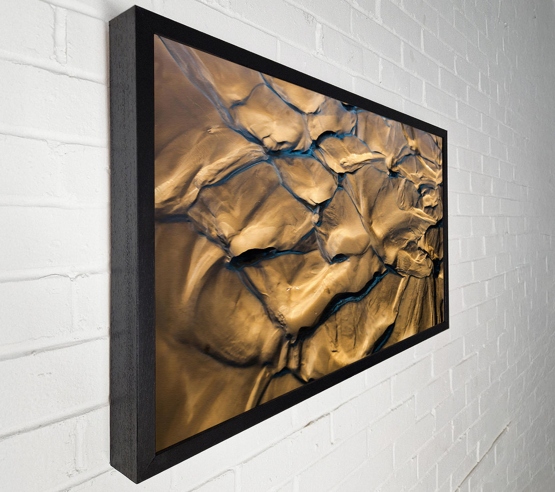  A Canvas Print of Golden Sand Veins Canvas Wall Art