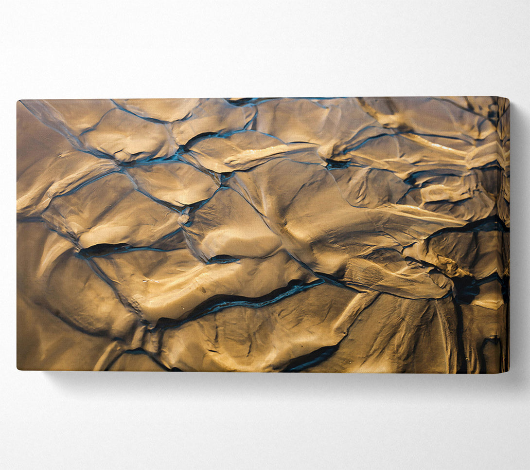  A Canvas Print of Golden Sand Veins Canvas Wall Art