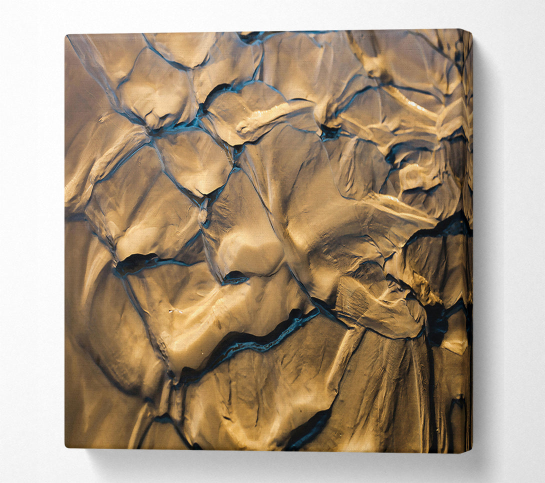  A Canvas Print of Golden Sand Veins Canvas Wall Art