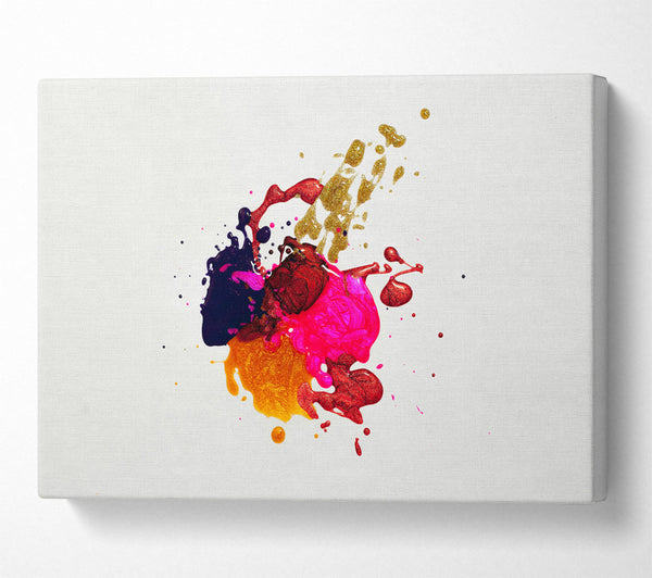  A Canvas Print of Golden Splatter Symphony Canvas Art