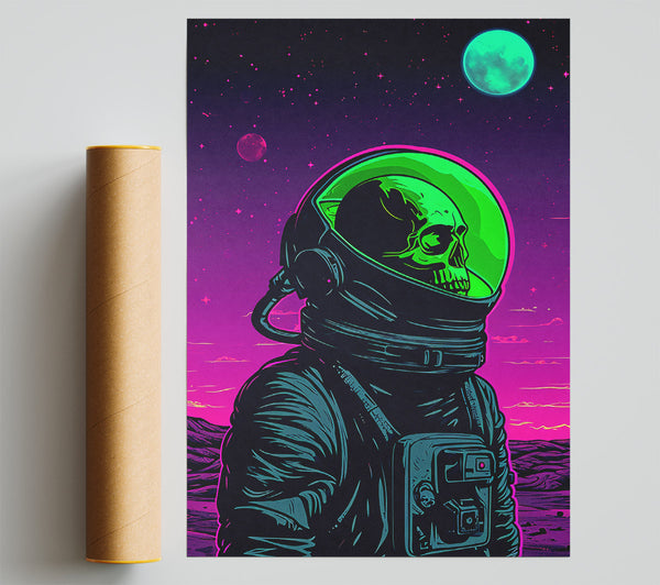 Skull In Space Print