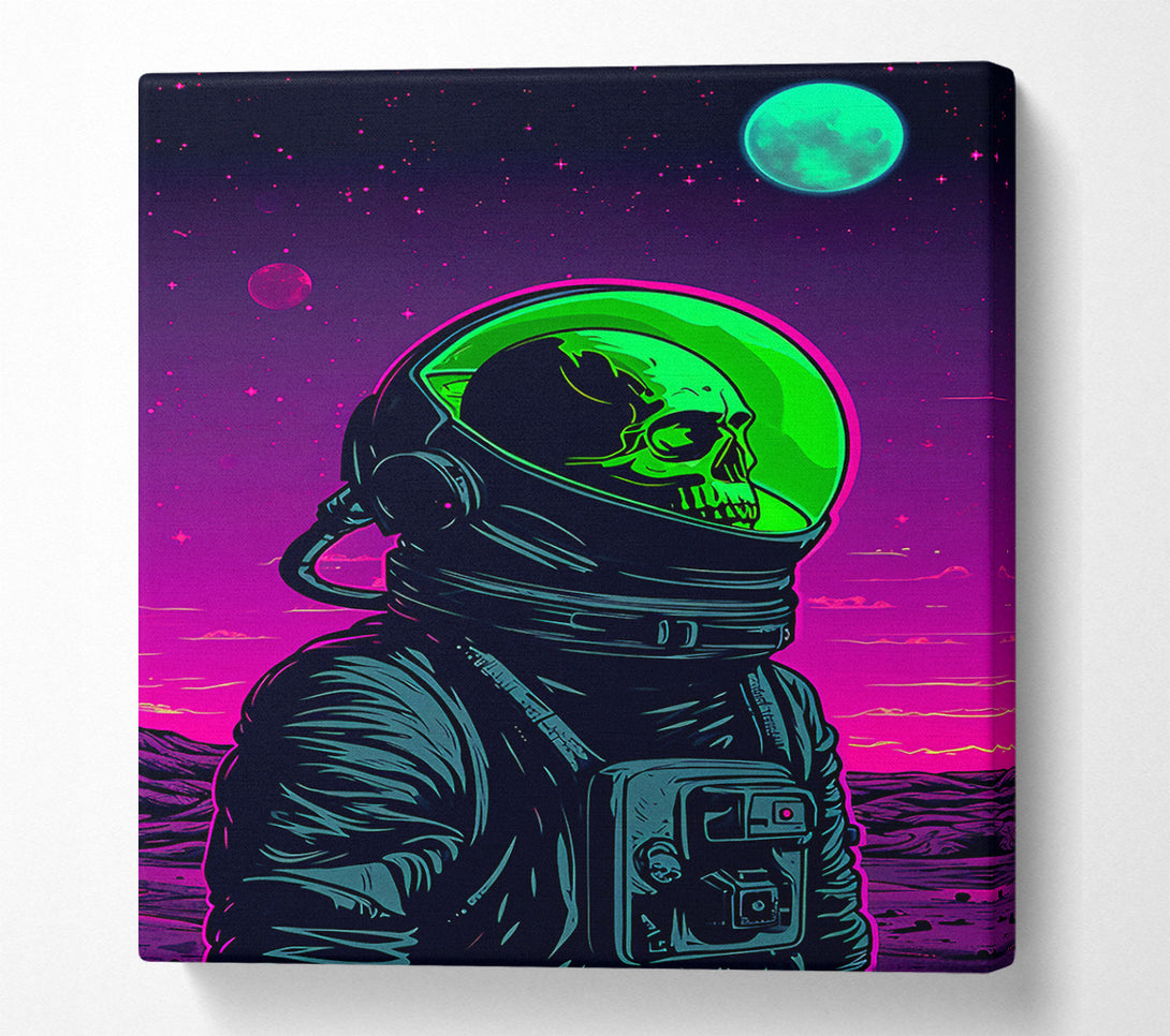  A Canvas Print of Skull In Space Canvas Wall Art