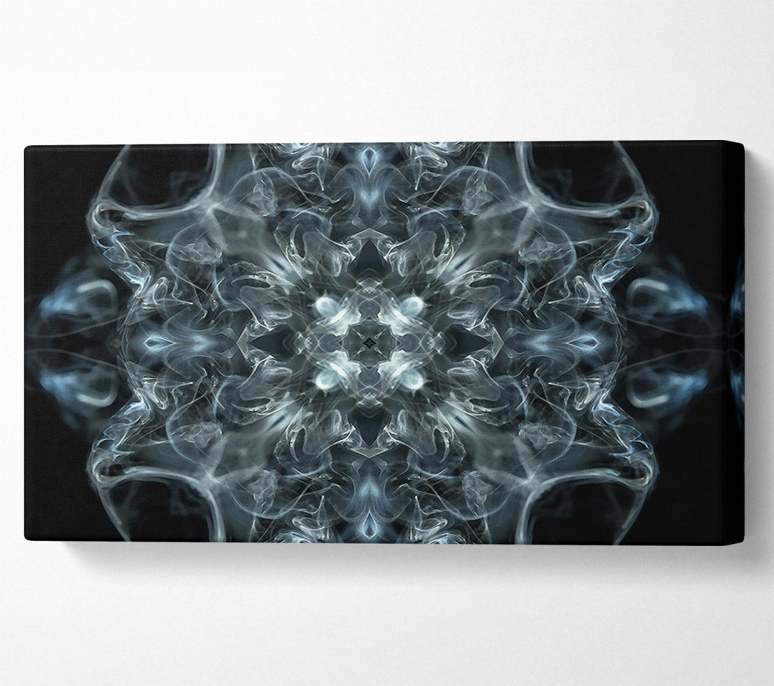 A Canvas Print of Silver Smoke Mandala Canvas Art