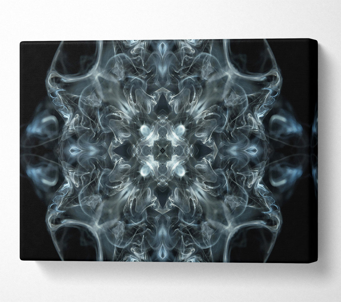  A Canvas Print of Silver Smoke Mandala Canvas Art