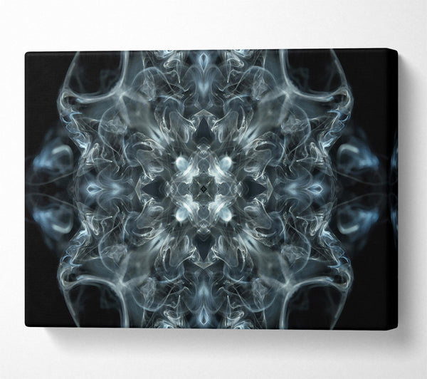  A Canvas Print of Silver Smoke Mandala Canvas Art