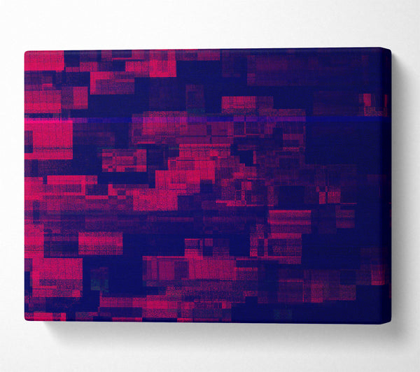  A Canvas Print of Crimson Glitch Symphony Canvas Print