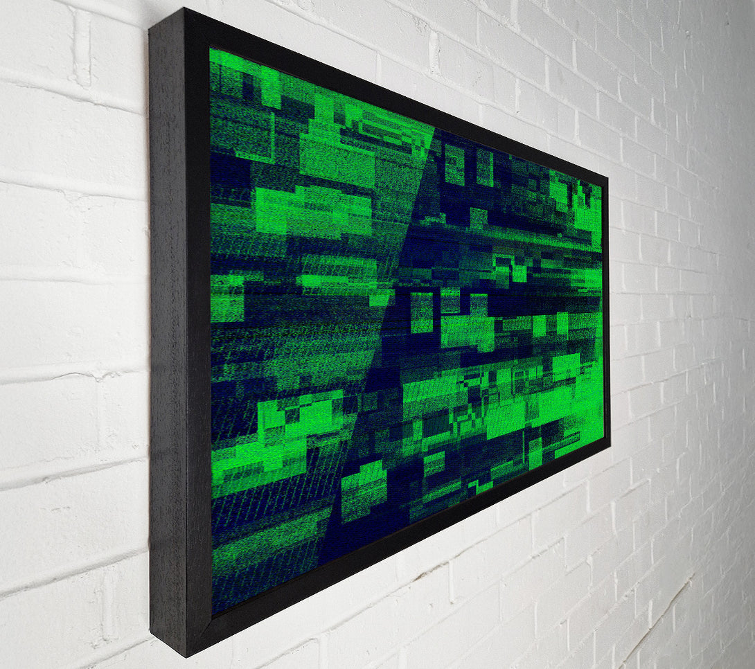 A Canvas Print of Emerald Glitch Dreams Canvas Art