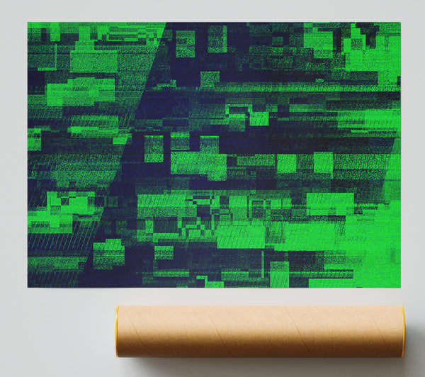 Emerald Glitch Dreams Print