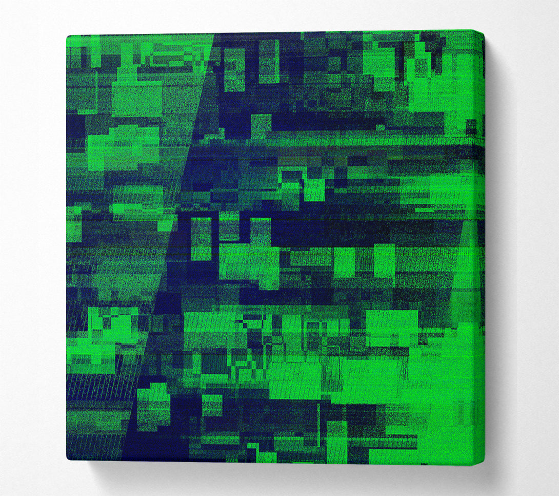  A Canvas Print of Emerald Glitch Dreams Canvas Art