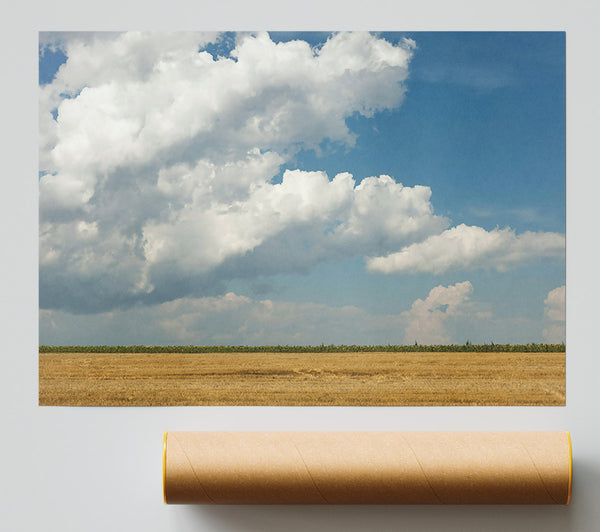 Golden Cloud Horizon Poster