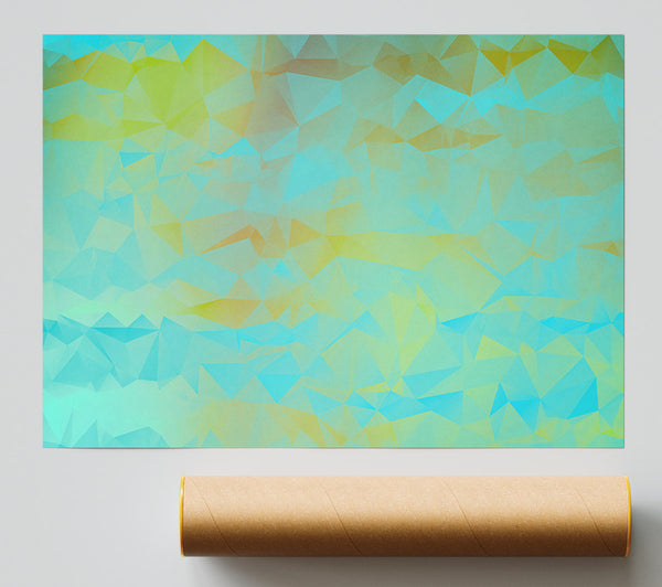 Aqua Geometric Dreams Giclee Print