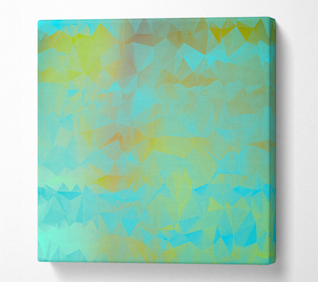  A Canvas Print of Aqua Geometric Dreams Canvas Art