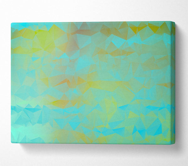  A Canvas Print of Aqua Geometric Dreams Canvas Art