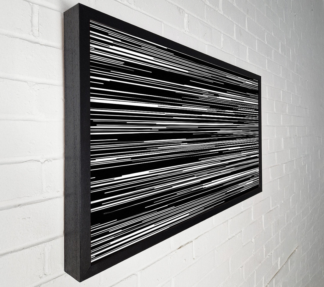  A Canvas Print of Black Lines And White Noise Canvas Wall Art