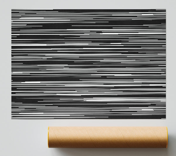 Black Lines And White Noise Poster