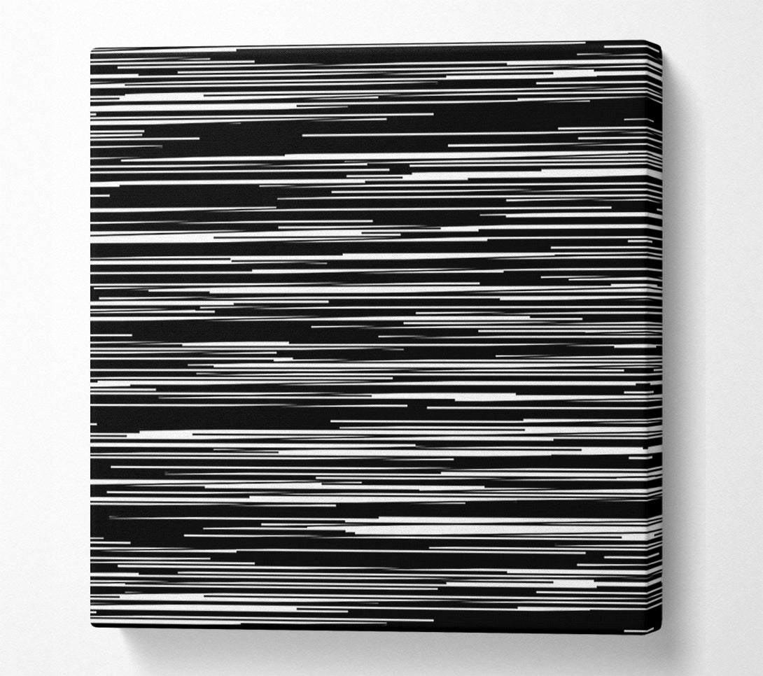  A Canvas Print of Black Lines And White Noise Canvas Wall Art