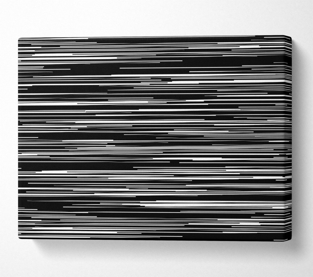  A Canvas Print of Black Lines And White Noise Canvas Wall Art