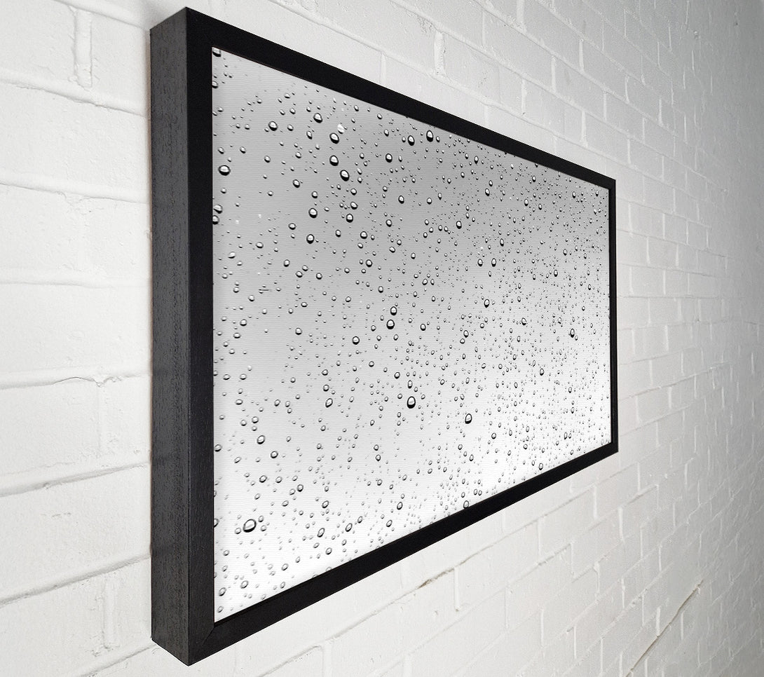  A Canvas Print of Silver Raindrops Abstract Canvas Print