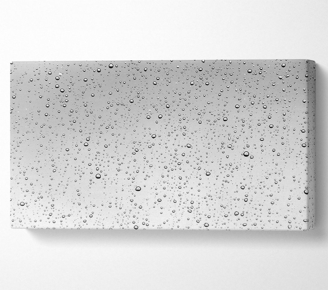  A Canvas Print of Silver Raindrops Abstract Canvas Print