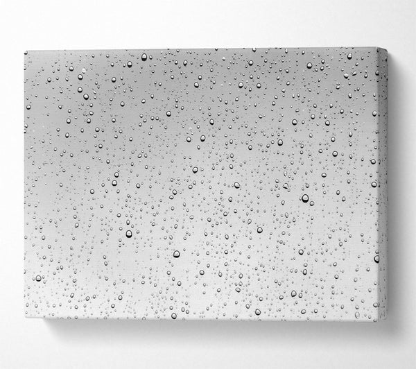  A Canvas Print of Silver Raindrops Abstract Canvas Print