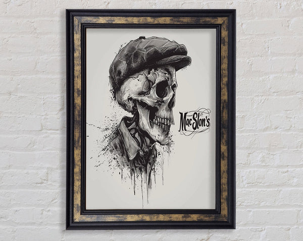 Skull Peaky Blinder Framed Print