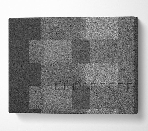  A Canvas Print of Grayscale Pixelation Grid Canvas Print