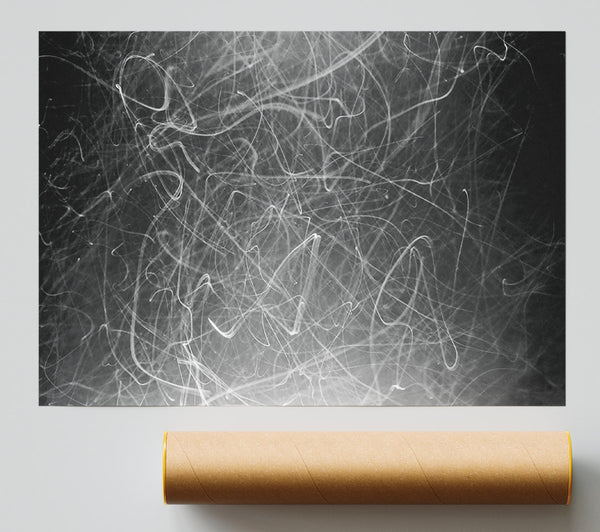 White Light Scribbles Poster
