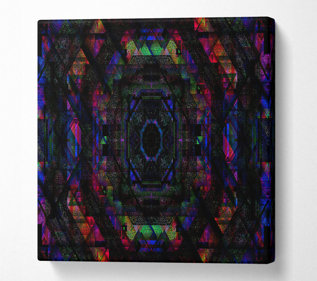  A Canvas Print of Indigo Geometric Dream Canvas Wall Art