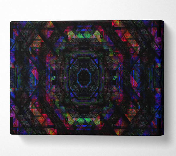  A Canvas Print of Indigo Geometric Dream Canvas Wall Art