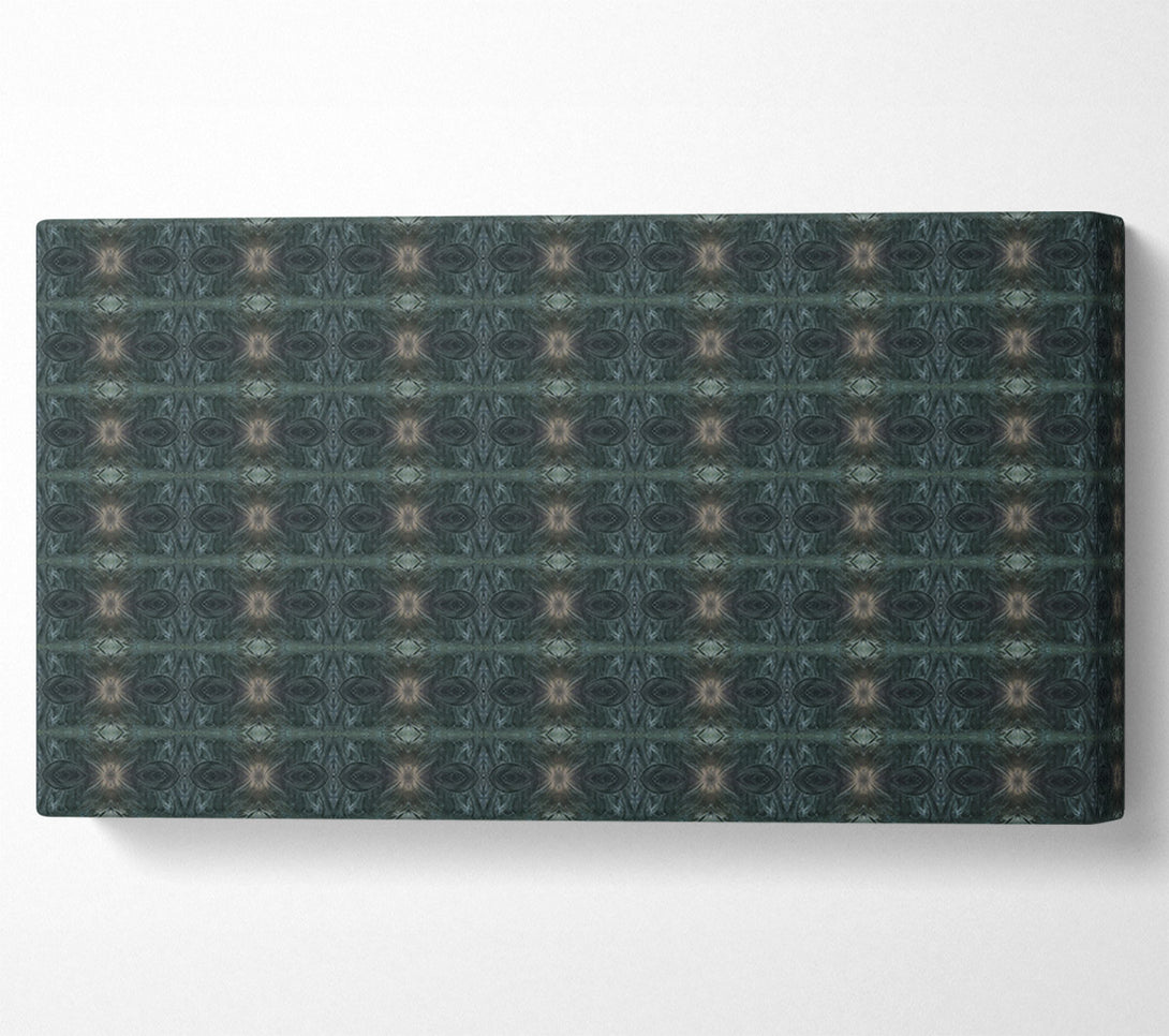  A Canvas Print of Teal Woven Pattern Canvas Wall Art