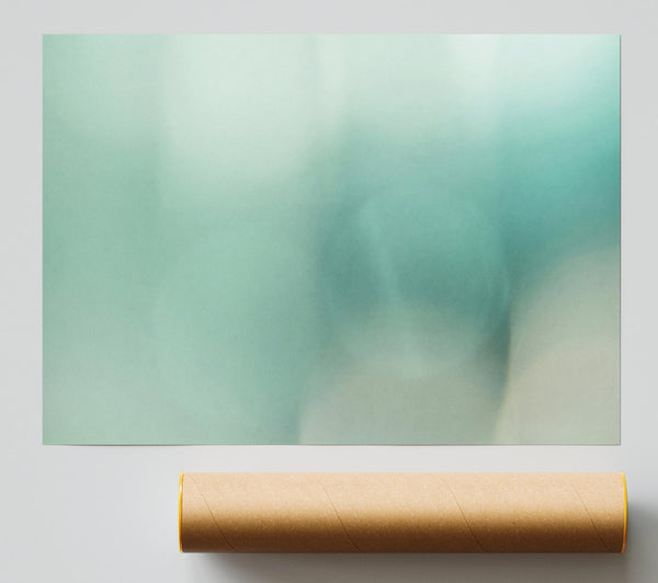 Aqua Dreamy Abstract Print
