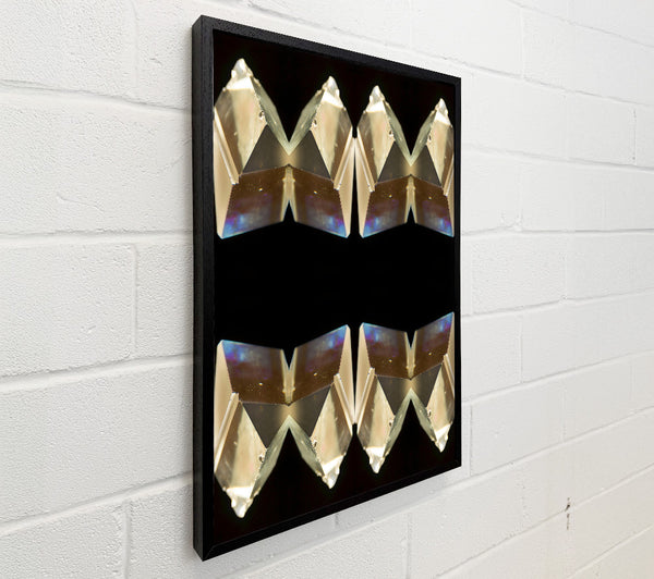 Golden Crystal Reflections