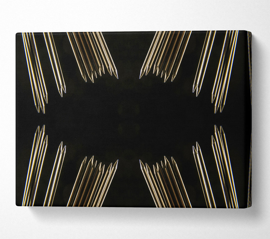  A Canvas Print of Golden Point Symmetry Canvas Art