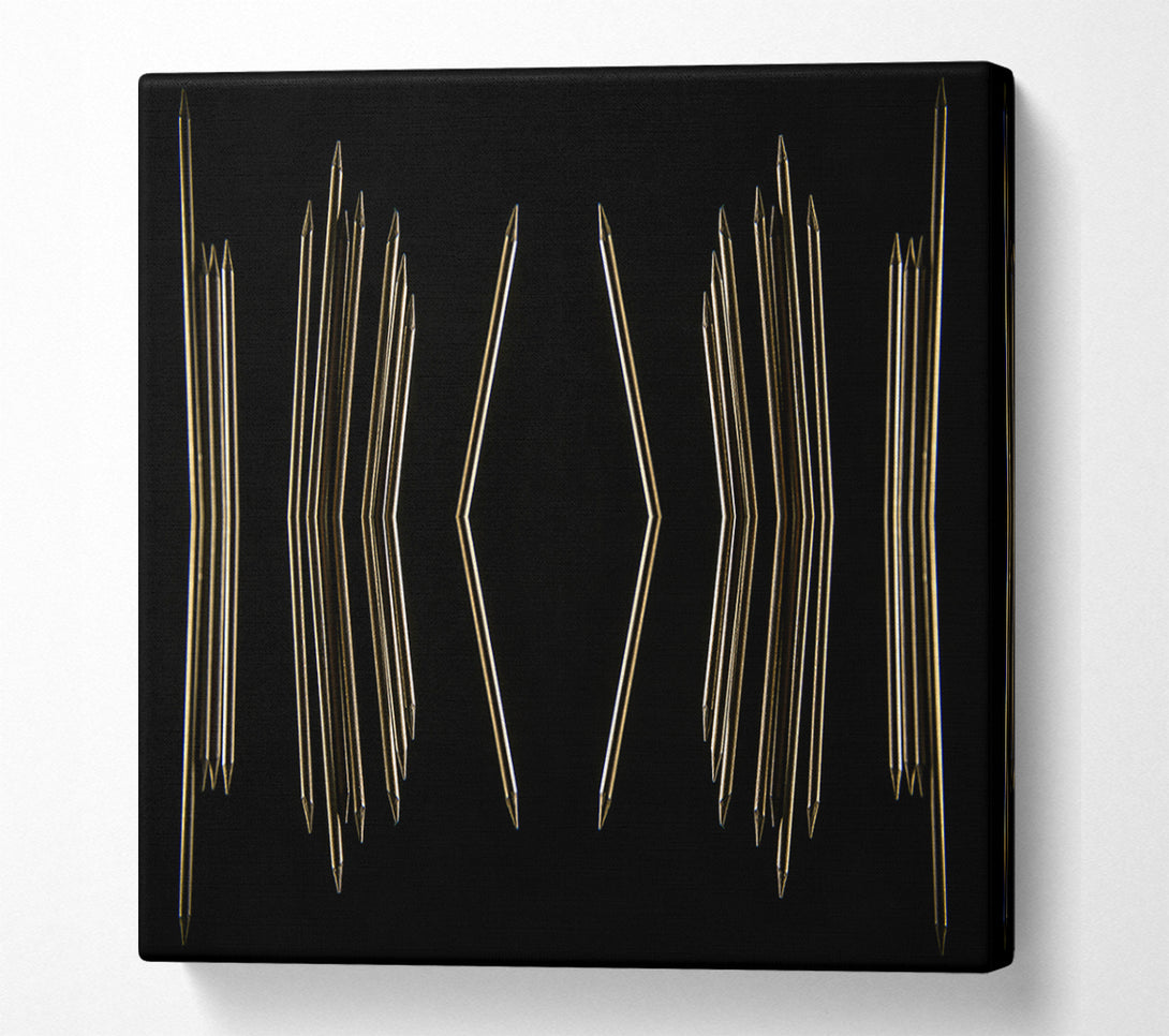  A Canvas Print of Golden V-Shaped Reflections Canvas Print