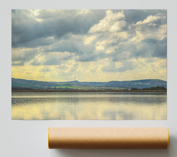 Golden Cloudscape Reflection Giclee Print