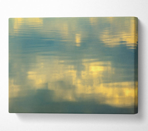  A Canvas Print of Golden Water Reflections Canvas Print