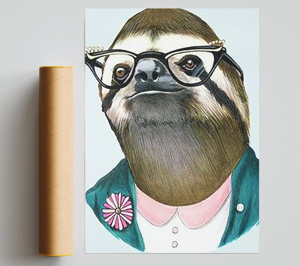 Sloth Glasses Poster