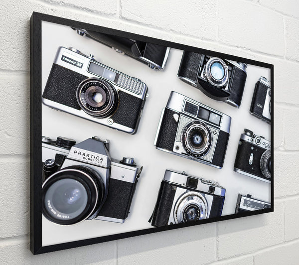 Silver And Black Cameras