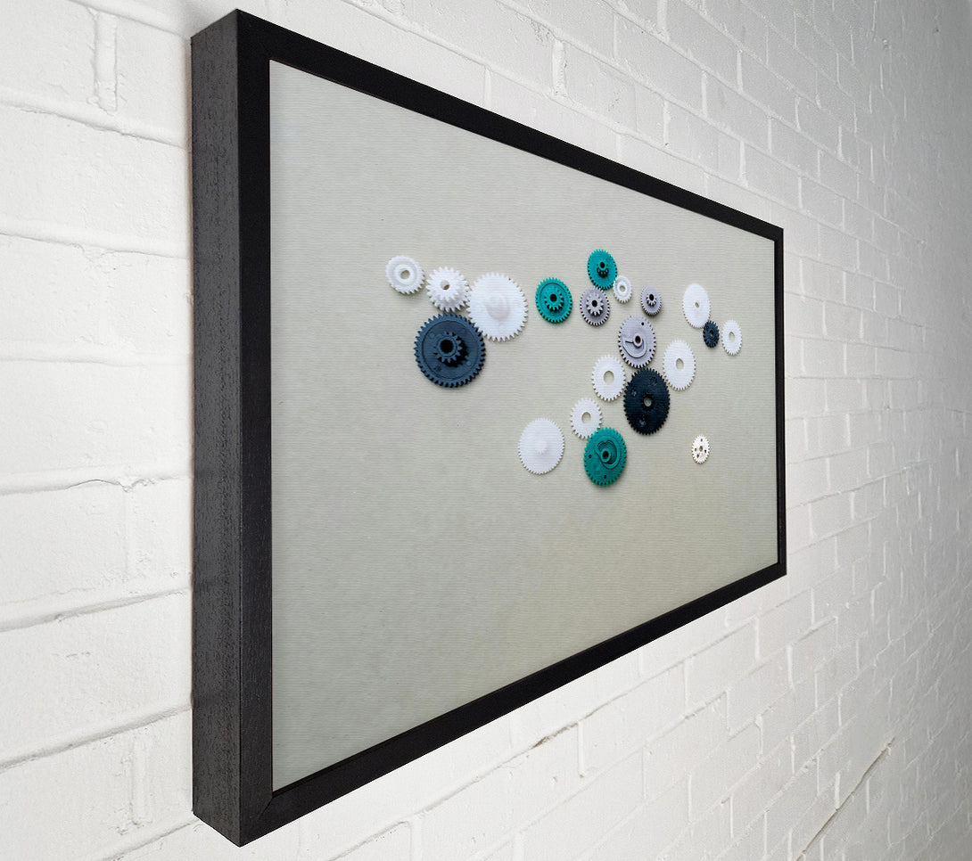  A Canvas Print of Teal Gears Of Time Canvas Art