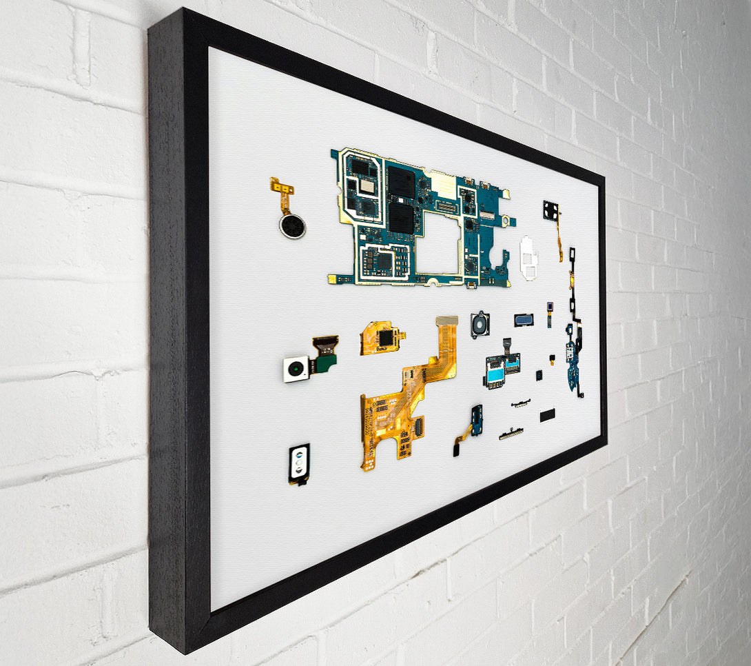  A Canvas Print of Blue Circuit Board Symphony Canvas Wall Art
