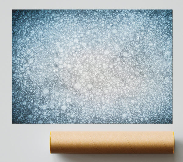 Blue Bubble Burst Giclee Print