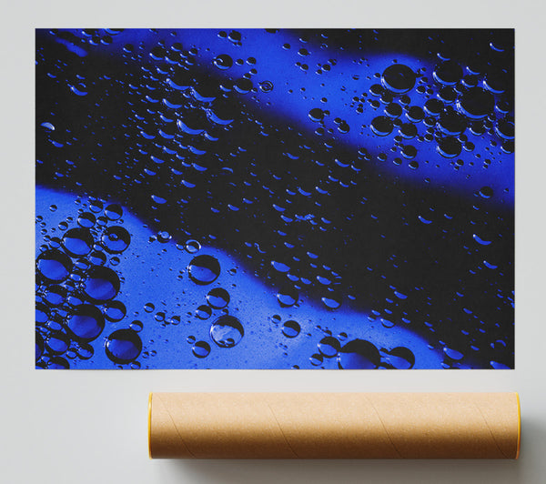 Cobalt Bubblescape Poster