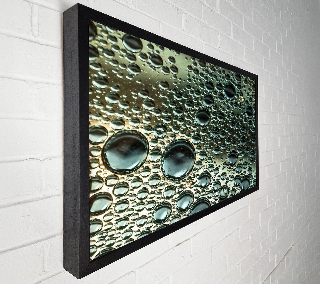  A Canvas Print of Green Oil Bubbles Canvas Art