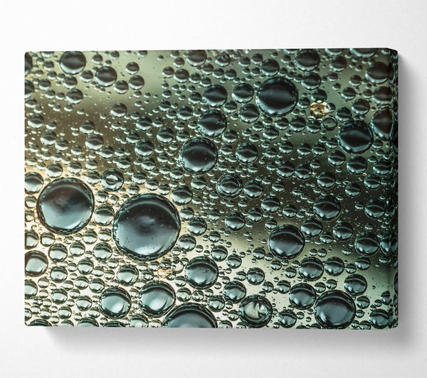  A Canvas Print of Green Oil Bubbles Canvas Art