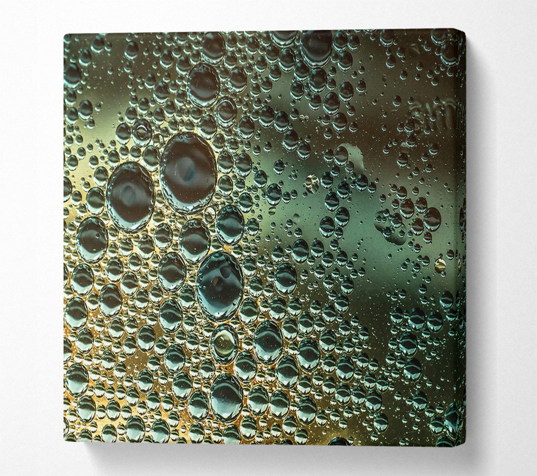  A Canvas Print of Green Bubble Symphony Canvas Wall Art