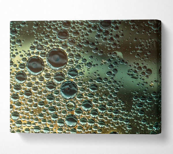  A Canvas Print of Green Bubble Symphony Canvas Wall Art