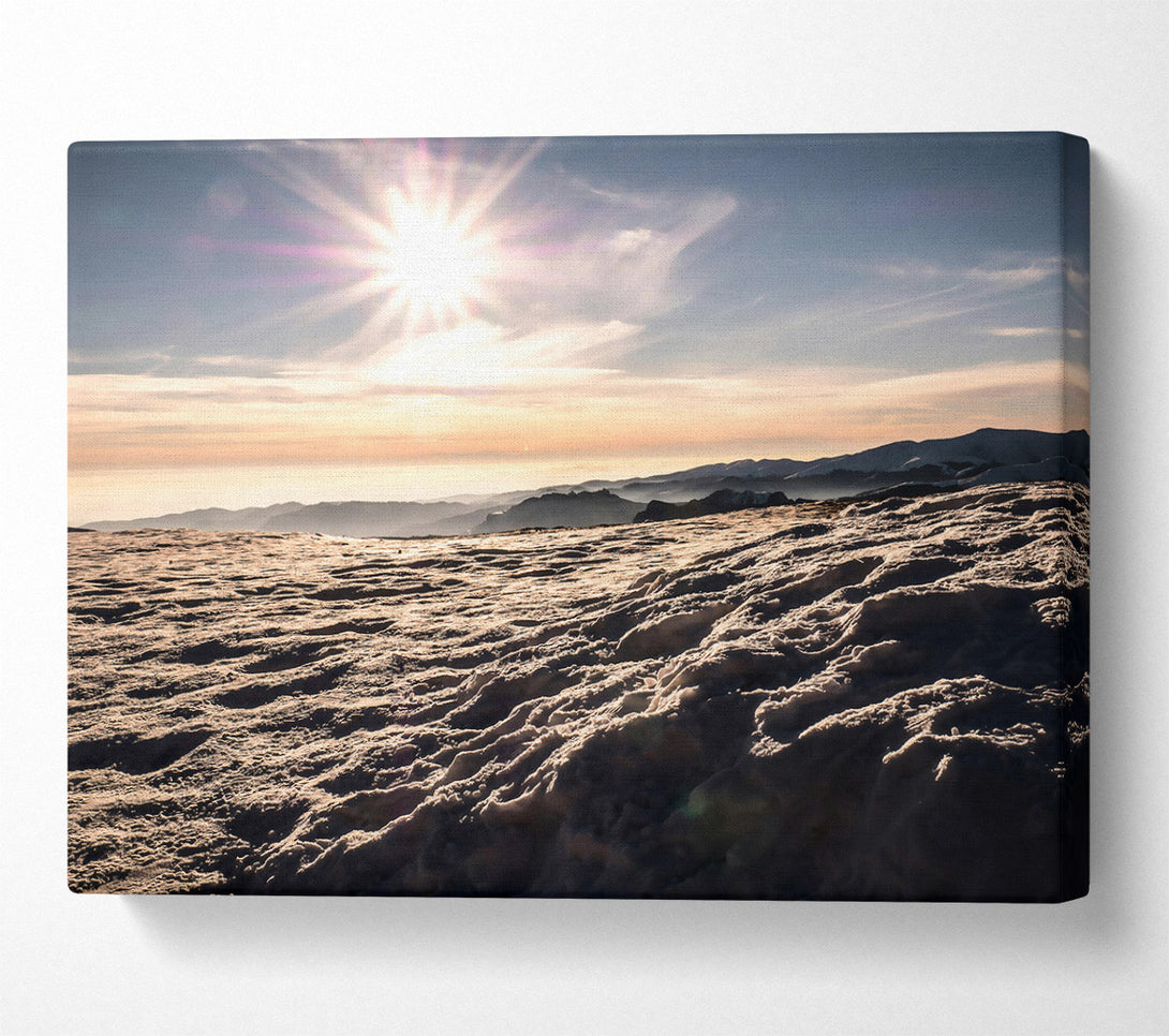  A Canvas Print of Golden Mountain Sunset Canvas Print