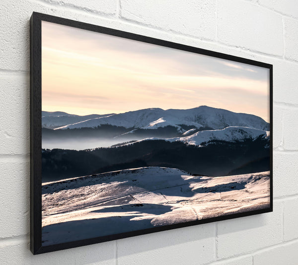 Golden Snowscape Peaks